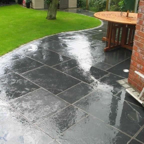 Copus Basalt Black Porcelain 400 x 800 x 20mm Paving Slabs 94m²   