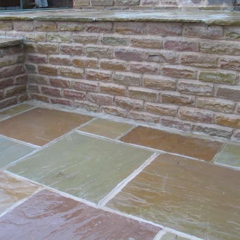 Tumbled Raj Green Indian Sandstone Natural 22mm Calibrated Patio Paving Slabs Pack 18.5m2 