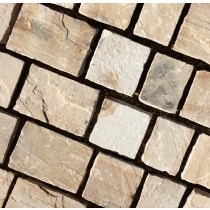 Fossil Mint Indian Sandstone Natural Paving 3 Size Setts 