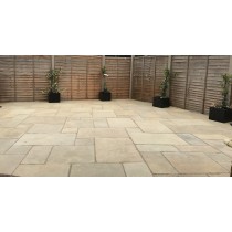 Tandur Yellow Indian Limestone Natural 22mm Calibrated Patio Paving Slabs Pack 15.5m2 