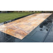 Honed Rainbow Indian Sandstone Natural Calibrated Patio Paving Slabs Pack 15.5m² 22mm