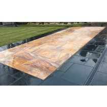 Honed Rainbow Indian Sandstone Natural Calibrated Patio Paving Slabs Pack 18.5m² 22mm