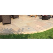 Honed Raj Green Indian Sandstone Natural 22mm Calibrated Patio Paving Slabs Pack 18.5m2 