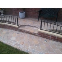 Raj Green Indian Sandstone Natural Paving Cobbles 10cm x 10cm